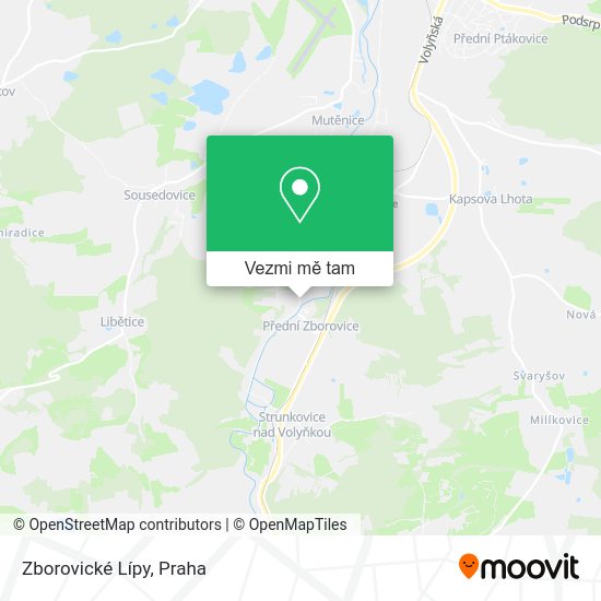Zborovické Lípy mapa