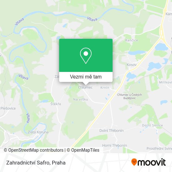 Zahradnictví Safro mapa