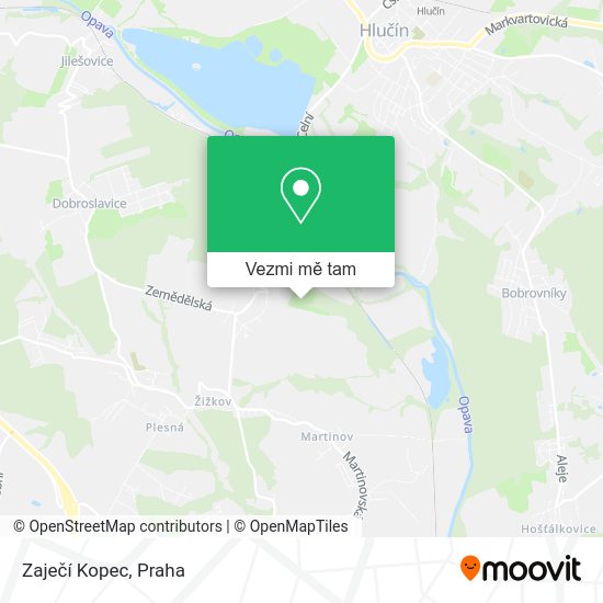 Zaječí Kopec mapa