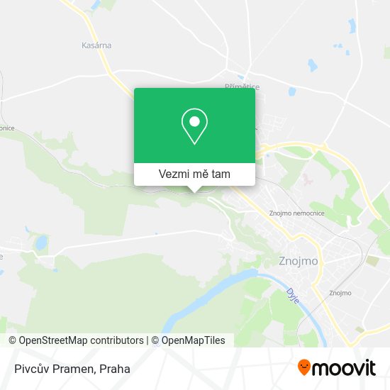 Pivcův Pramen mapa