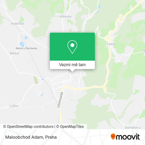 Maloobchod Adam mapa