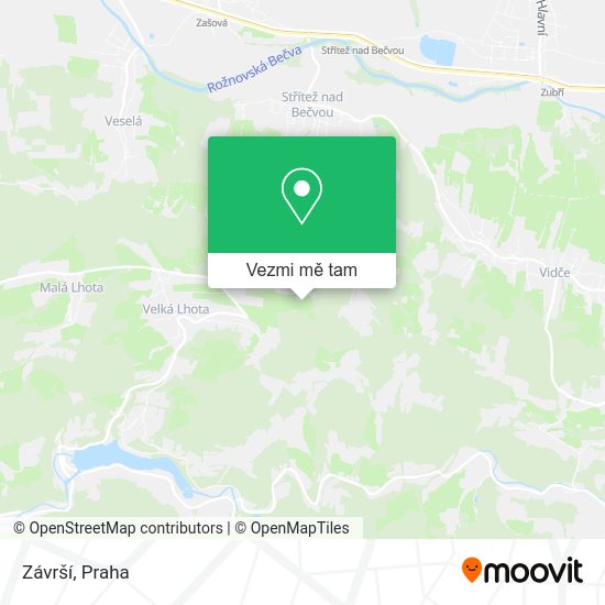 Závrší mapa