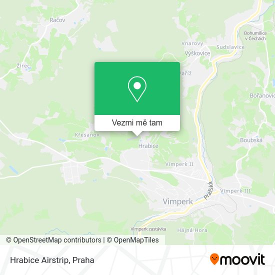 Hrabice Airstrip mapa