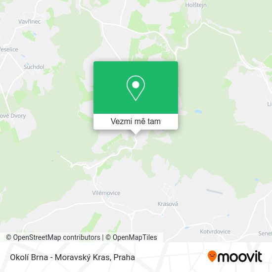 Okolí Brna - Moravský Kras mapa
