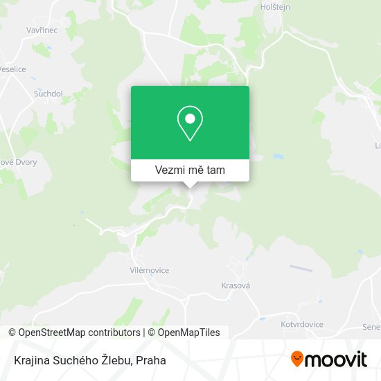 Krajina Suchého Žlebu mapa