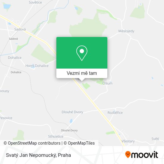 Svatý Jan Nepomucký mapa