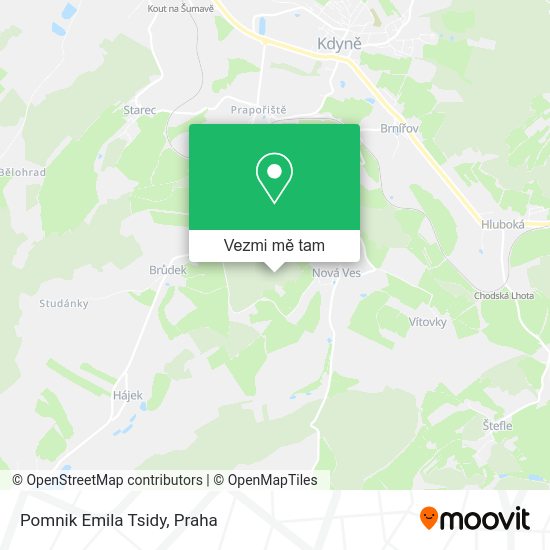 Pomnik Emila Tsidy mapa