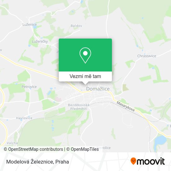 Modelová Železnice mapa