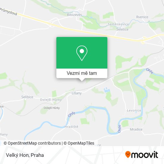 Velký Hon mapa