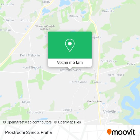 Prostřední Svince mapa