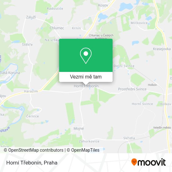 Horní Třebonín mapa