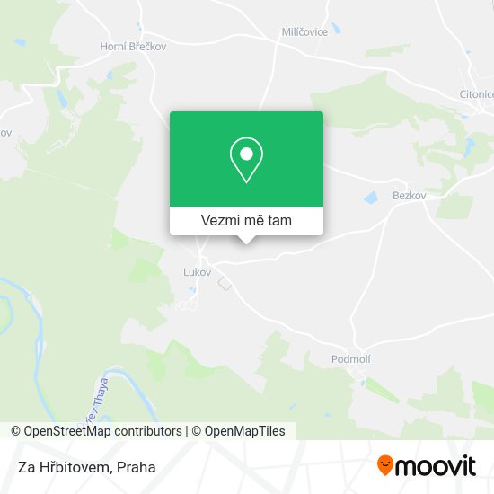 Za Hřbitovem mapa