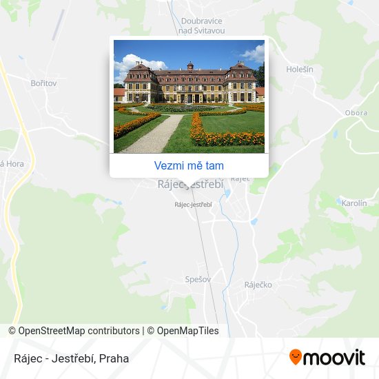 Rájec - Jestřebí mapa