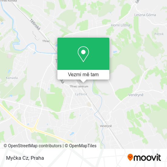 Myčka Cz mapa