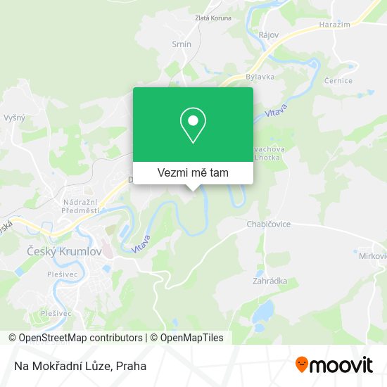 Na Mokřadní Lůze mapa