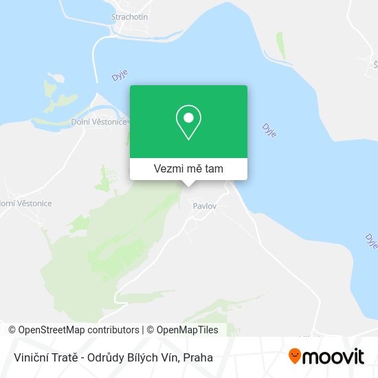 Viniční Tratě - Odrůdy Bílých Vín mapa