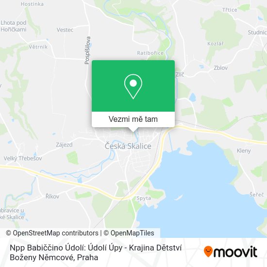 Npp Babiččino Údolí: Údolí Úpy - Krajina Dětství Boženy Němcové mapa