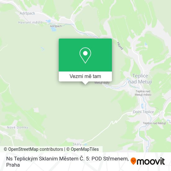 Ns Teplickým Sklaním Městem Č. 5: POD Střmenem mapa