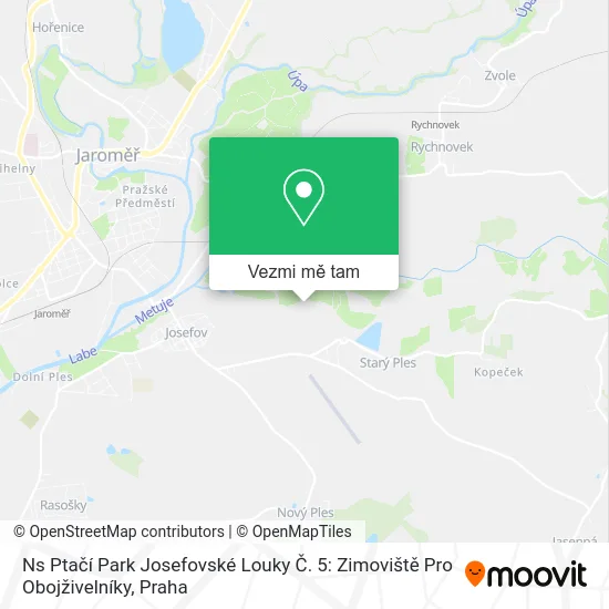 Ns Ptačí Park Josefovské Louky Č. 5: Zimoviště Pro Obojživelníky mapa