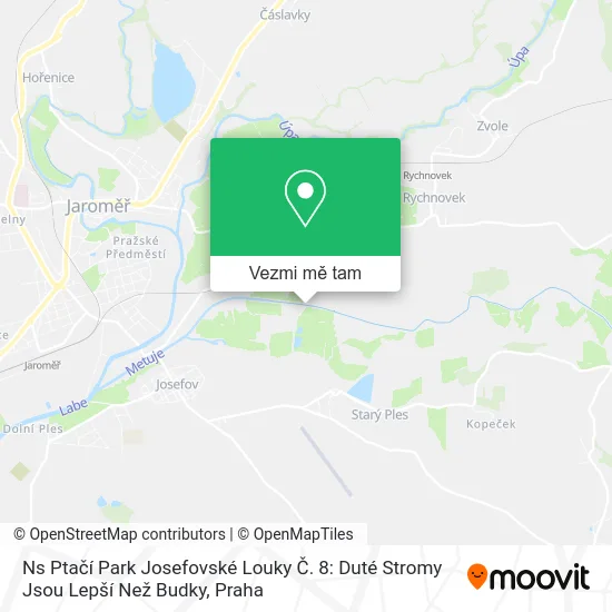 Ns Ptačí Park Josefovské Louky Č. 8: Duté Stromy Jsou Lepší Než Budky mapa