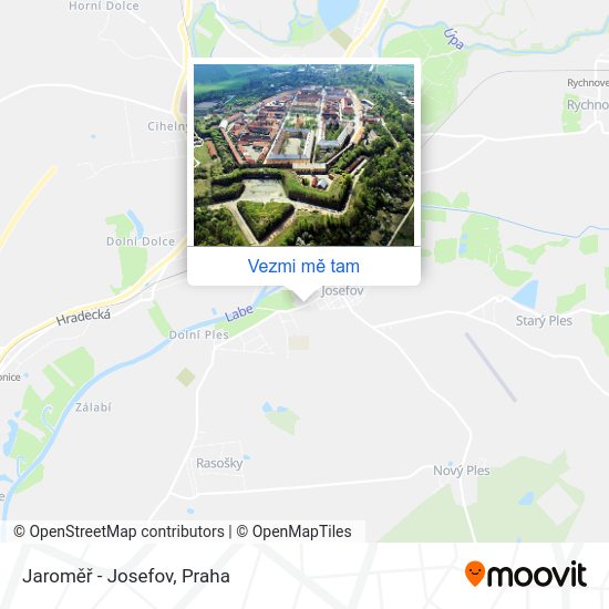 Jaroměř - Josefov mapa