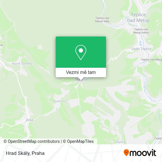 Hrad Skály mapa