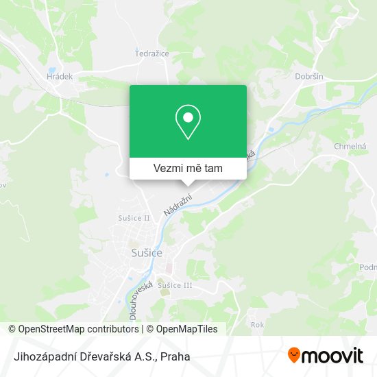 Jihozápadní Dřevařská A.S. mapa