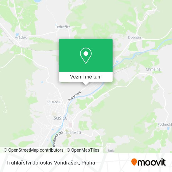 Truhlářství Jaroslav Vondrášek mapa