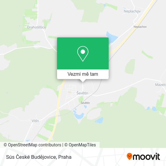 Sús České Budějovice mapa