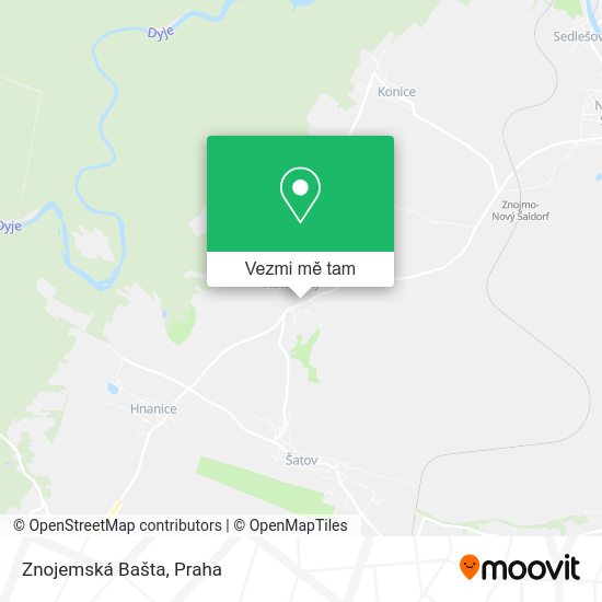 Znojemská Bašta mapa