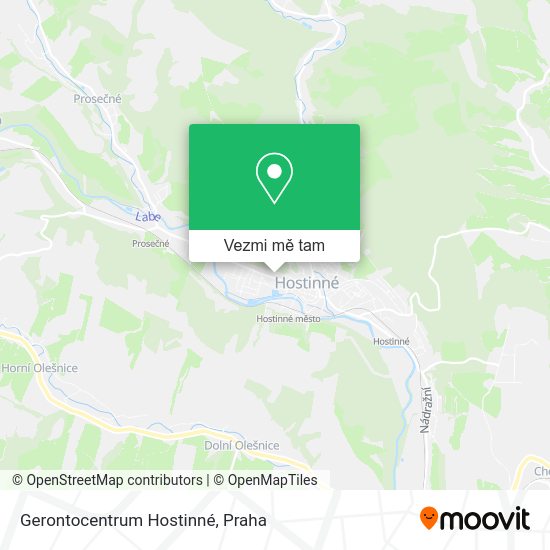 Gerontocentrum Hostinné mapa