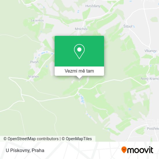 U Pískovny mapa