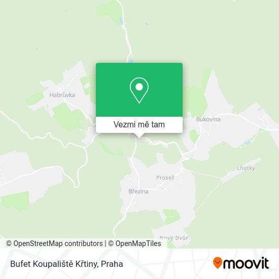 Bufet Koupaliště Křtiny mapa