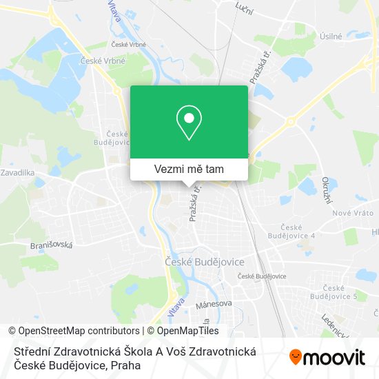 Střední Zdravotnická Škola A Voš Zdravotnická České Budějovice mapa