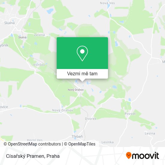 Císařský Pramen mapa