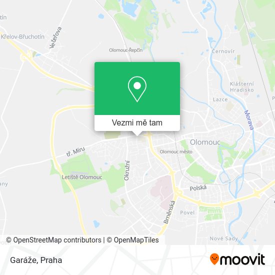 Garáže mapa