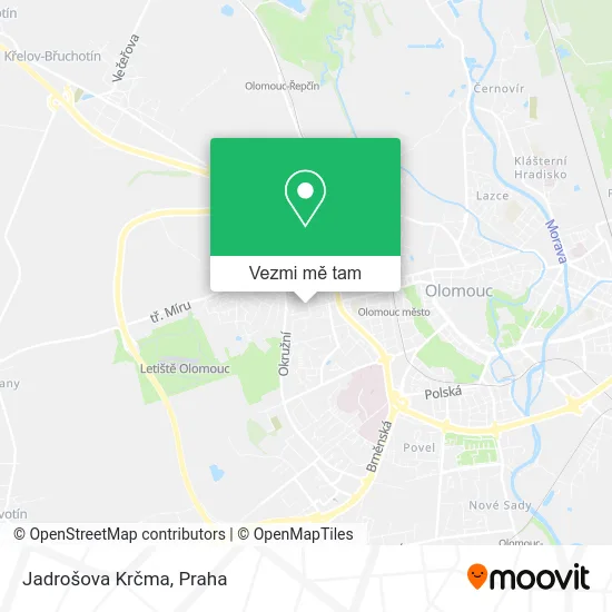 Jadrošova Krčma mapa