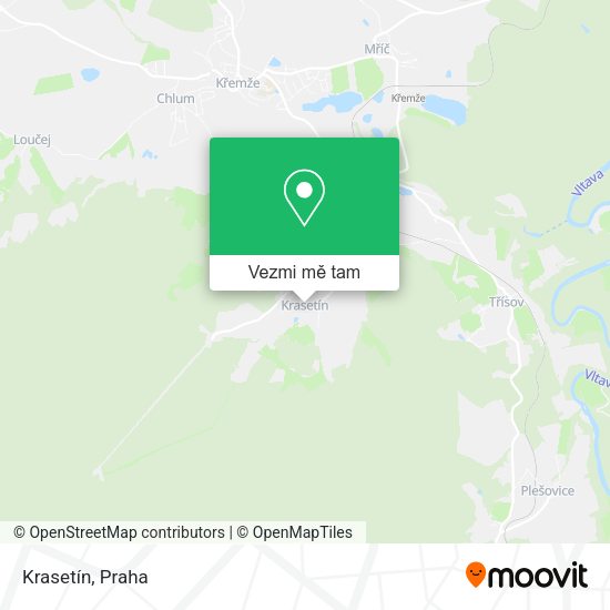 Krasetín mapa