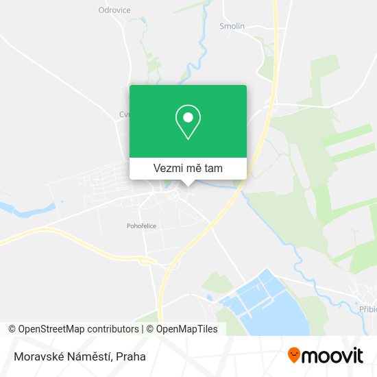 Moravské Náměstí mapa