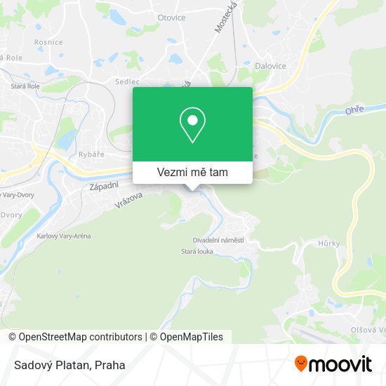 Sadový Platan mapa