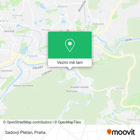 Sadový Platan mapa