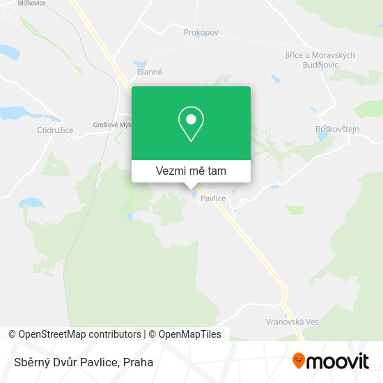 Sběrný Dvůr Pavlice mapa