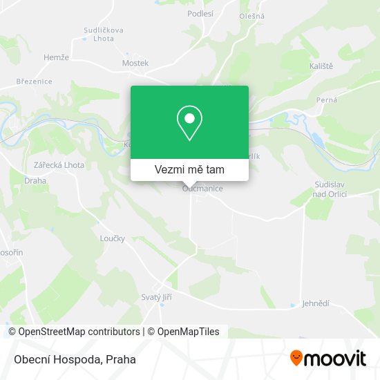 Obecní Hospoda mapa