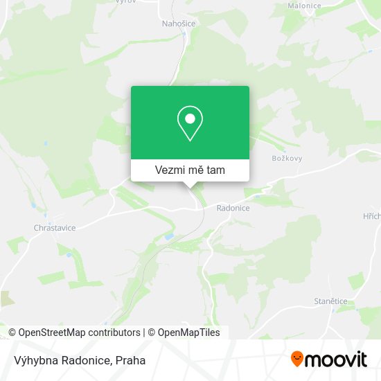 Výhybna Radonice mapa
