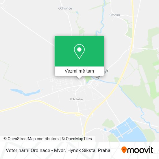 Veterinární Ordinace - Mvdr. Hynek Siksta mapa