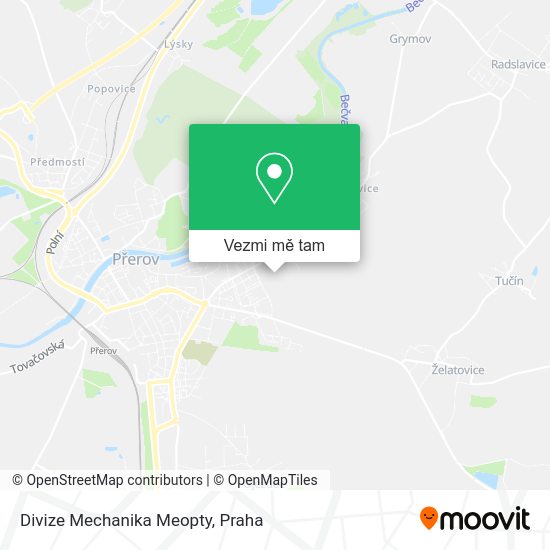 Divize Mechanika Meopty mapa