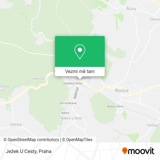 Ježek U Cesty mapa