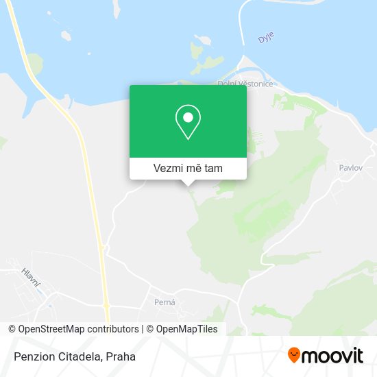 Penzion Citadela mapa