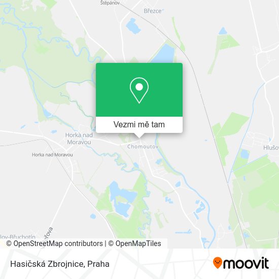 Hasičská Zbrojnice mapa
