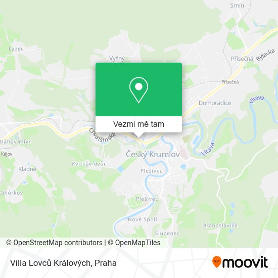 Villa Lovců Králových mapa